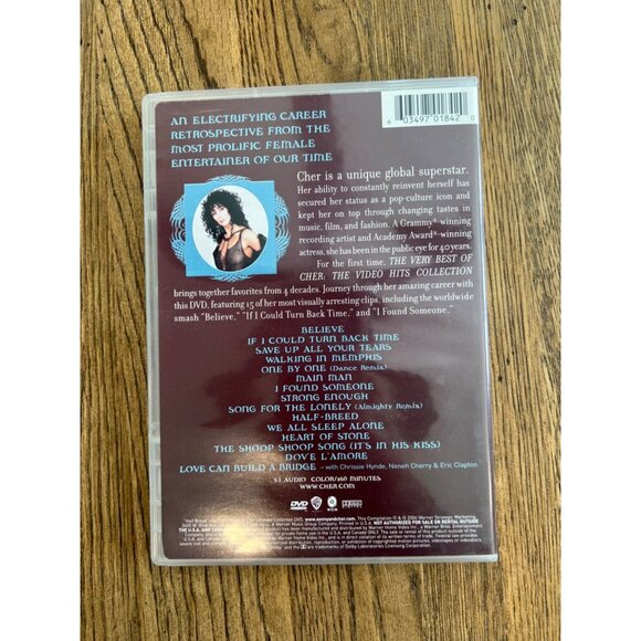 The Very Best Of Cher: The Video Hits Collection DVD Music Pre-Owned - Picture 4 of 4